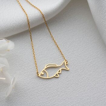 Sterling Silver Fish Necklace, 8 of 11