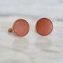Secret Message Copper And Real Leather Cufflinks, thumbnail 5 of 10