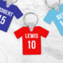 Personalised Football Shirt Keyring, thumbnail 1 of 2