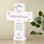Personalised Memorial Cross Wooden Ornament, thumbnail 3 of 5