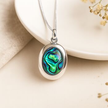 Personalised Sterling Silver Paua Shell Locket, 3 of 11