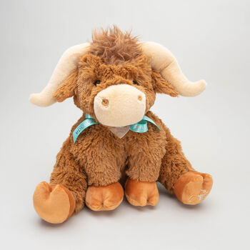 Medium Longhorn Highland Cow With Personalised Heart, 5 of 5