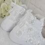 Luxury Bridal Embroidered High Top Trainers Sneakers, thumbnail 1 of 9