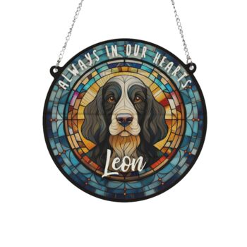 Cocker Spaniel Black And White Memorial Suncatcher, 2 of 6