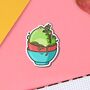 Cute Ramen Frog Vinyl Sticker, thumbnail 4 of 8