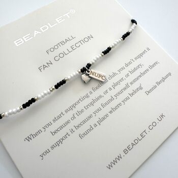 Newcastle United Fc Bead Bracelet For Football Fans, 2 of 7