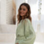 Sage Green 100% Linen Robe, thumbnail 4 of 9