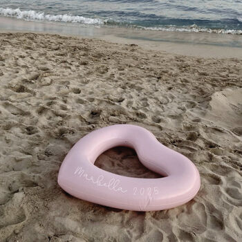 Personalised Pink Heart Pool Float, 4 of 8