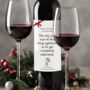 Personalised Funny Christmas Survival Wine Label, thumbnail 3 of 4