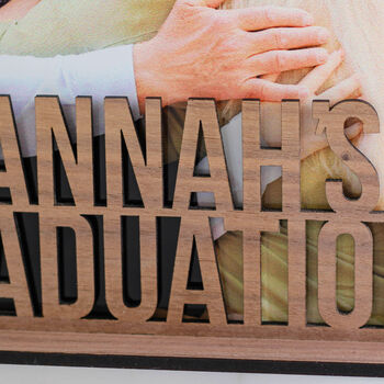 Personalised Graduation Photo Holder Wooden Frame Gift, 2 of 7