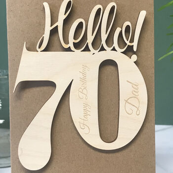 Personalised Hello 70 Birthday Card, 6 of 11