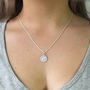 Sterling Silver Initial Disc Necklace, thumbnail 3 of 6