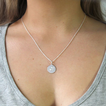 Sterling Silver Initial Disc Necklace, 3 of 6