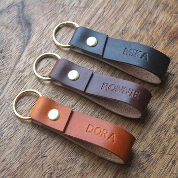 Personalised Leather Key Fob / Key Ring, 3 of 9