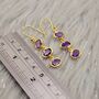 Amethyst Sterling Silver Drop Earrings, thumbnail 2 of 9