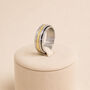 Personalised Silver Stainless Steel Spinner Ring With Gold, thumbnail 3 of 10