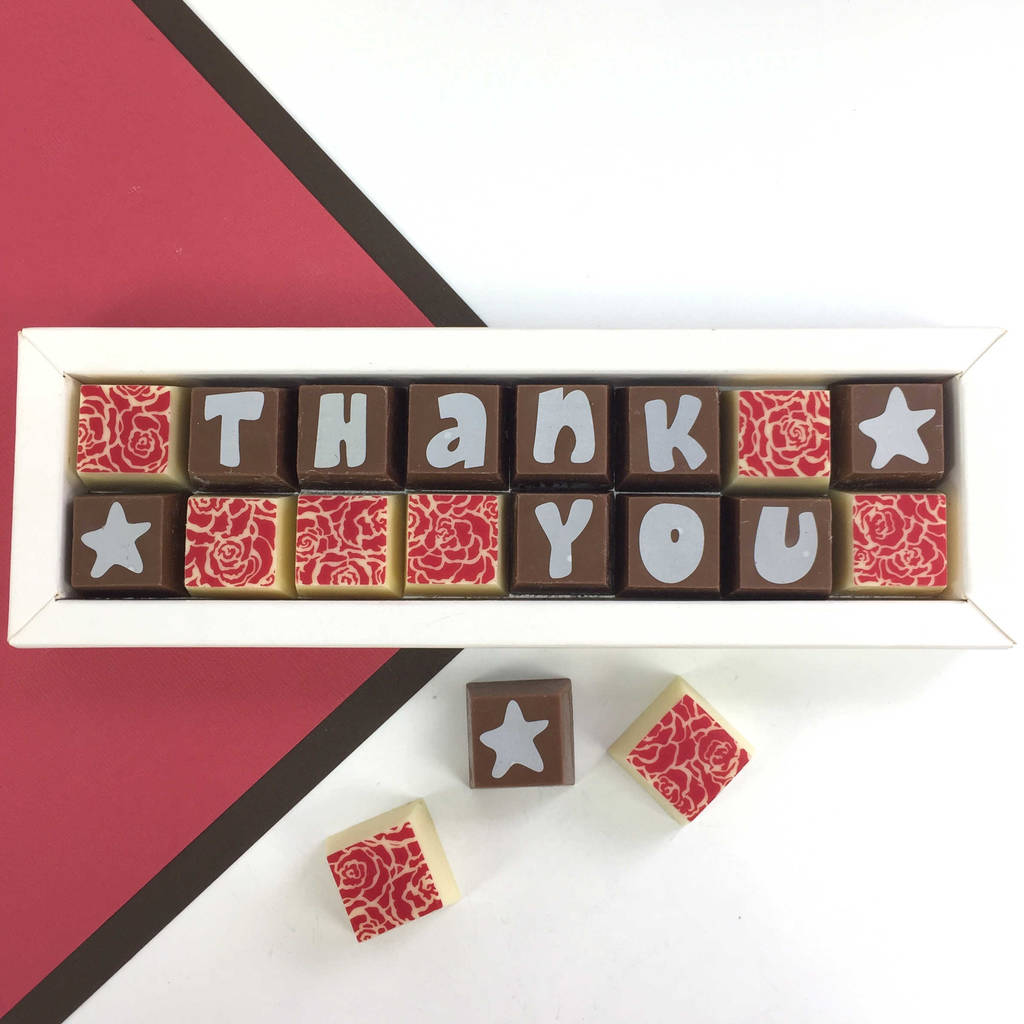 Personalised Chocolates To Say THANK YOU