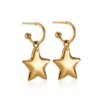 Star Charm Hoop Earrings, 5 of 7