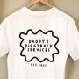 Personalised Piggyback Services Organic T Shirt, Funny Father's Day Gift, thumbnail 2 of 5