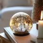 Medium LED Crackled Silver Light Globe, thumbnail 1 of 4