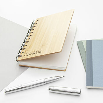 Personalised Bamboo And Stone Paper Notebook, 2 of 6