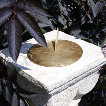 Retirement Personalised Sundial Engraved Brass, 4 of 5