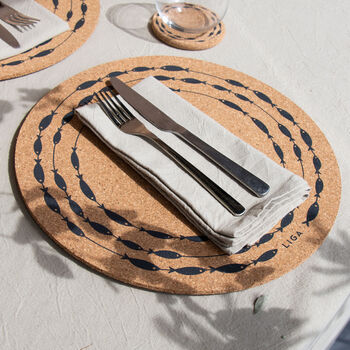 Cork Max Placemat Set Of Two | Fish On A Line, 3 of 4