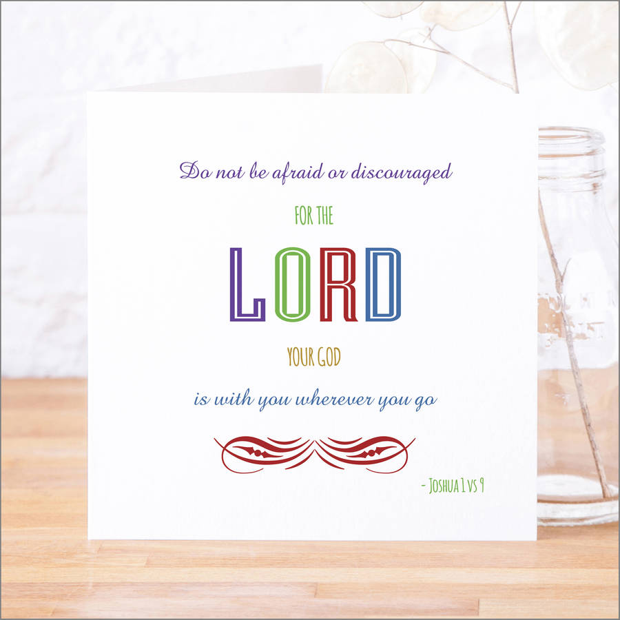 'God Is With You' Contemporary Bible Verse Card, 1 of 4