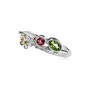 Peridot And Pink Tourmaline Flower Ring, thumbnail 6 of 7