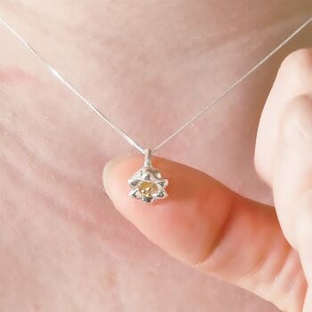 Tiny Lily Of The Valley Necklace In Sterling Silver, 9 of 12