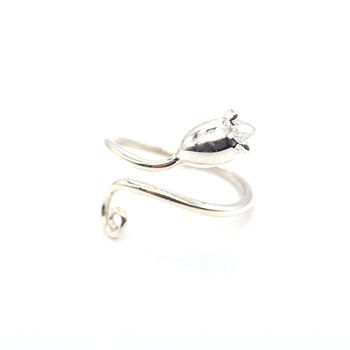 Adjustable Mouse Charm Ring In Sterling Silver, 3 of 7