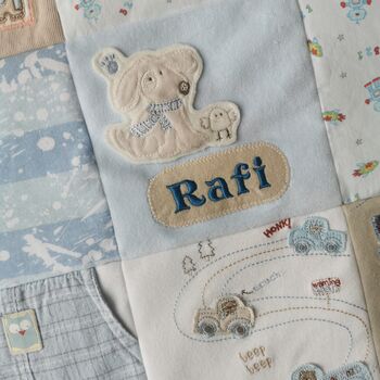 Baby Clothes Memory Blanket Made From Baby Clothes, 5 of 12