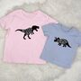 Dinosaur Matching T Shirt Set For Brothers And Sisters, thumbnail 3 of 5