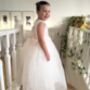 Maryanne Baby Pink + Ivory White Skirt Flower Girl Dress, thumbnail 3 of 12