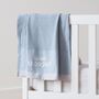 Personalised Baby Blue Cellular Blanket, thumbnail 1 of 6