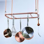 Curved Copper Hanging Pot And Pan Rack, thumbnail 2 of 2