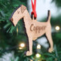 Personalised Lakeland Terrier Wooden Dog Decoration, thumbnail 3 of 5