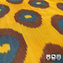 Mustard Yellow Hand Woven Ikat Cushion Cover, thumbnail 7 of 8