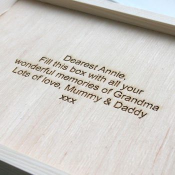 Personalised Wooden Keepsake Memory Box, 4 of 4