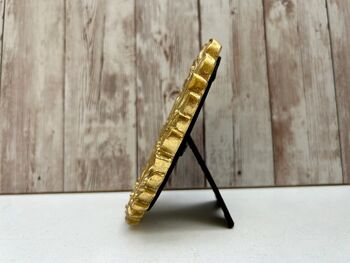 Gold Oval Wreath Nature Inspired Photo Frame Picture Holder Small, 2 of 7