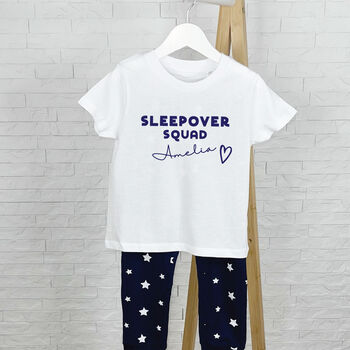 Sleepover Squad Personalised Pyjamas With Heart, 2 of 2