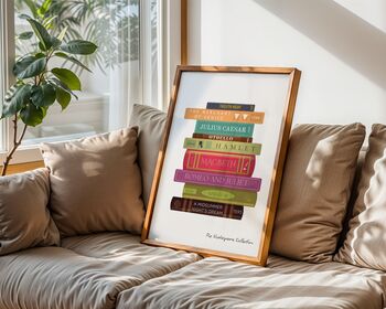 Shakespeare Classics Book Stack Art Print, 5 of 6