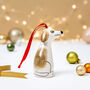 Handmade Ceramic Dog Christmas Decoration, thumbnail 3 of 7
