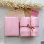 Pink Gingham Paper Fibre Wrapping/Patterned Paper Sheet, thumbnail 1 of 12