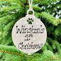 Personalised 1st Christmas Pet Paw Bauble Decoration, thumbnail 2 of 3