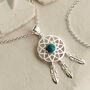 Sterling Silver Gemstone Dream Catcher Necklaces, thumbnail 7 of 9