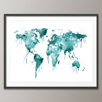World Map Canvas Art Print, 3 of 6