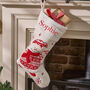 Personalised White Christmas Children's Stocking, thumbnail 3 of 7