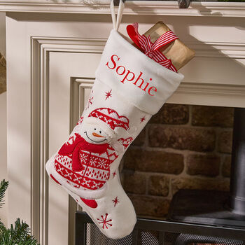 Personalised White Christmas Children's Stocking, 3 of 7