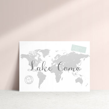 Personalised Destination Map Table Name Cards, 3 of 3